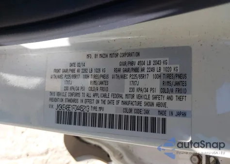 2015 Mazda Cx-5 Sport из США, поврежденный, VIN JM5KE4BE1F0445213